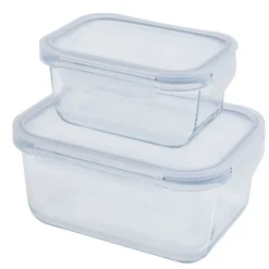 Sale 2 boîtes de conservation en verre 640 ml et 1500 ml Conservation Alimentaire