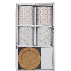 Best 4 gobelets expresso avec sous tasse bois Vaisselle Et Accessoires De Table