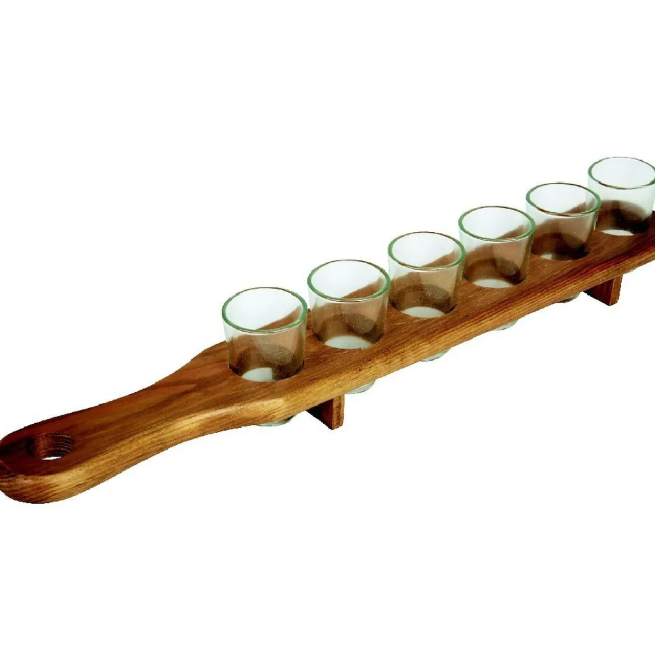 6 verres shooter sur support en bois|Gifi