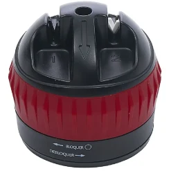 Sale Aiguiseur couteau double position rouge et noir Préparation Culinaire