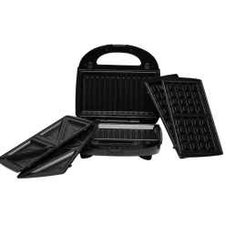 Best Appareil à croque monsieur 3en1 gaufre et grill 750W Petit Électroménager