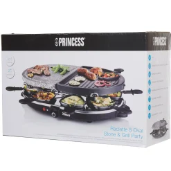 Appareil à raclette 8 personnes grill et pierre Princess Petit Électroménager