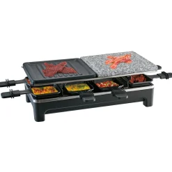 Best Appareil à raclette avec pierre de cuisson 8 personnes 1500W Petit Électroménager