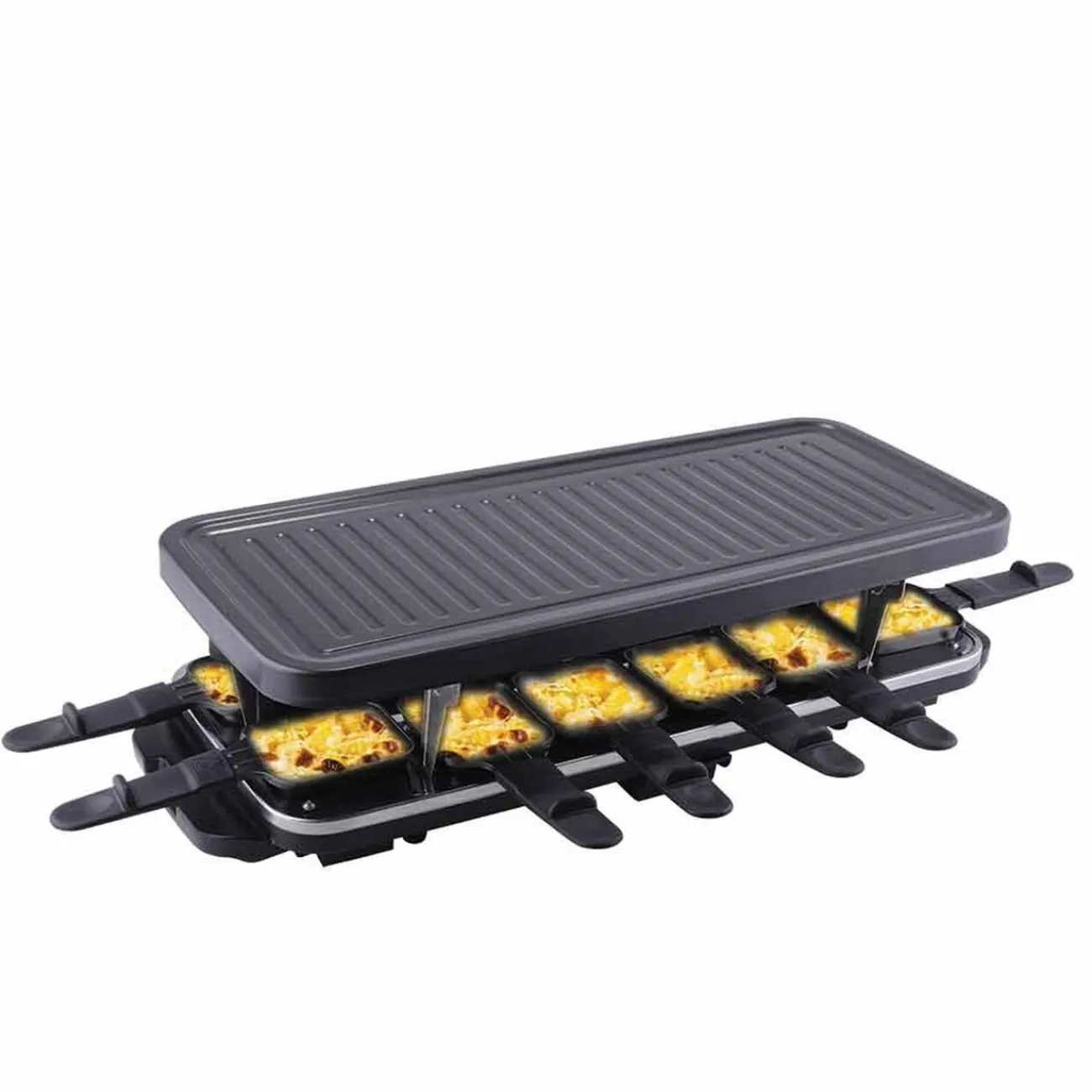 Discount Appareil à raclette XXL grill Homday noir 12 personnes Petit Électroménager