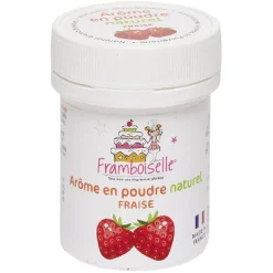 Sale Arôme naturel fraise en poudre 15g Préparation Culinaire