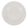 Assiette à dessert avec rebord embossé ronde plate blanche|Gifi Hot