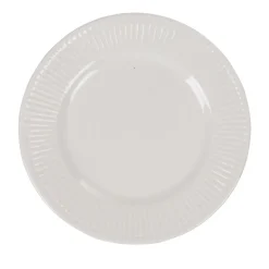 Assiette à dessert avec rebord embossé ronde plate blanche|Gifi Hot