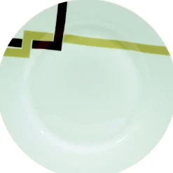 Assiette à dessert blanche décor lignes|Gifi Discount