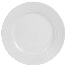 Assiette à dessert blanche bordure à rainures|Gifi New