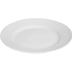 Assiette à dessert blanche bordure à rainures|Gifi New