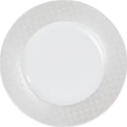 Assiette à dessert blanche bordure brillante|Gifi Online