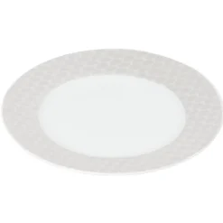 Assiette à dessert blanche bordure brillante|Gifi Online