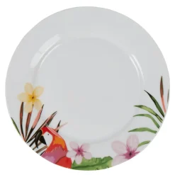 Assiette à dessert blanche décor perroquet|Gifi Online