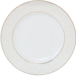 Assiette à dessert blanche motifs dorés|Gifi Online