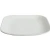 Assiette à dessert carré en grès blanche|Gifi Clearance