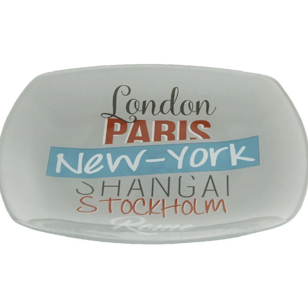 Assiette à dessert carrée design city|Gifi Clearance