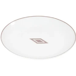 Assiette à dessert décor gris avec liseré rouge|Gifi Hot