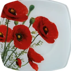 Assiette à dessert design coquelicot|Gifi New