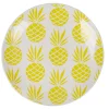Assiette à dessert en faïence motif ananas blanc et jaune|Gifi Hot
