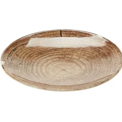 Assiette à dessert en faïence imitation bois Ø20 cm|Gifi Discount
