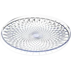 Assiette à dessert en plastique transparent effet martelé|Gifi Online