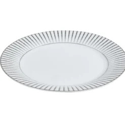 Assiette à dessert en porcelaine motif argenté|Gifi Online