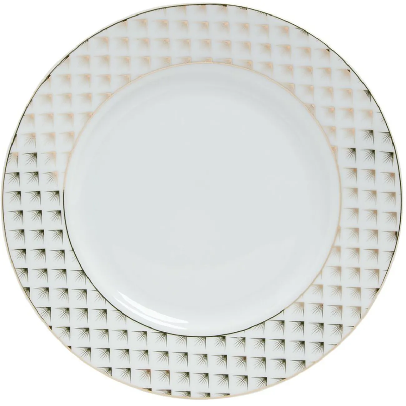 Assiette à dessert en porcelaine motif doré|Gifi Best