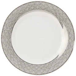 Assiette à dessert en porcelaine motif argenté|Gifi