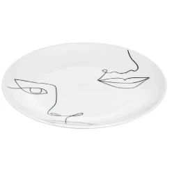 Assiette à dessert en porcelaine blanche|Gifi