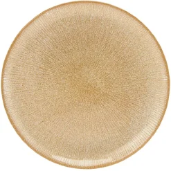 Assiette à dessert en verre strié doré|Gifi New