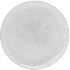 Assiette à dessert en verre strié gris argenté|Gifi New