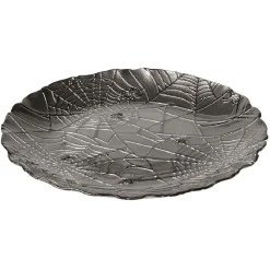 Assiette à dessert en verre Halloween design toile d'araignée Ø21cm|Gifi Hot