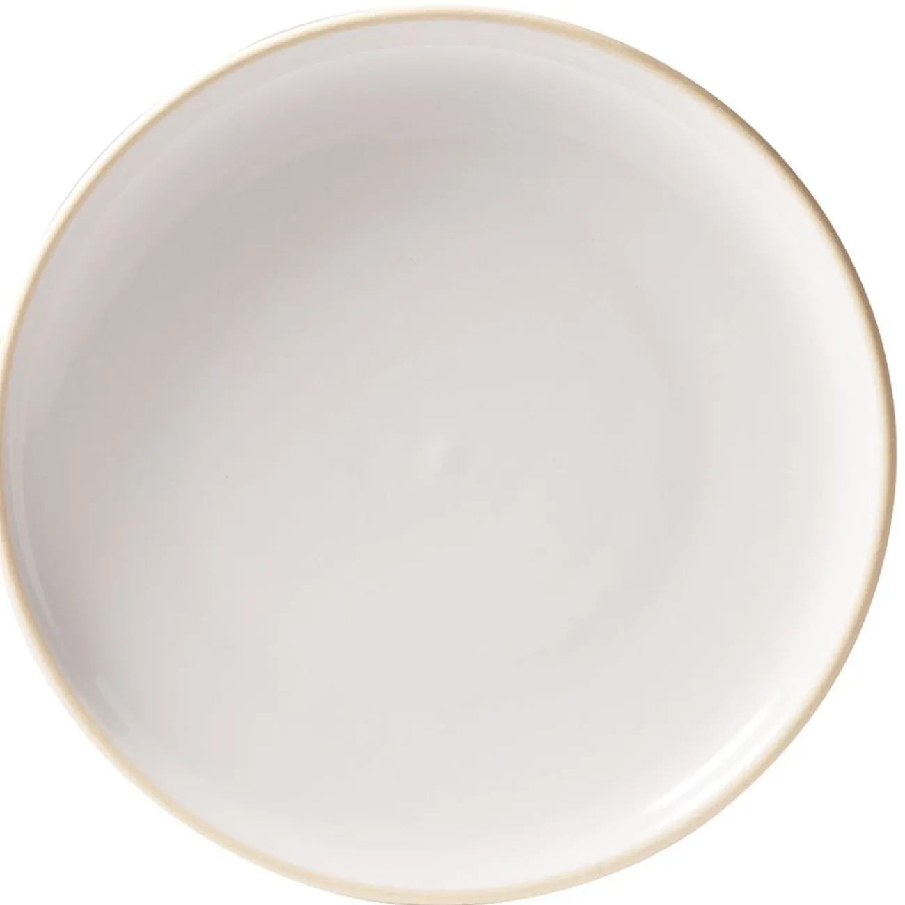 Assiette à dessert faïence gris avec liseré crème|Gifi Online