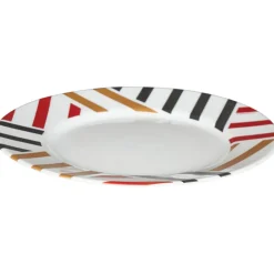 Assiette à dessert Luminarc blanc rayures contemporaines Balnea|Gifi Best