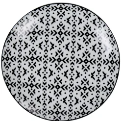 Sale Assiette à dessert motif berbère noir et blanc Vaisselle Et Accessoires De Table