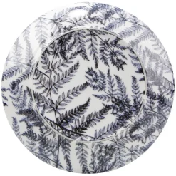 Assiette à dessert motif feuillage bleu et blanc|Gifi Outlet