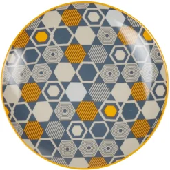 Assiette à dessert motif hexagones multicolores Vaisselle Et Accessoires De Table