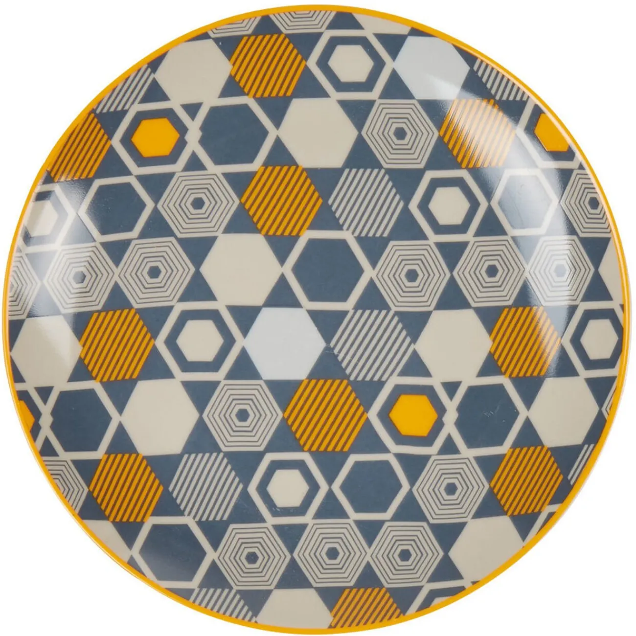 Assiette à dessert motif hexagones multicolores Vaisselle Et Accessoires De Table
