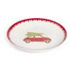 Best Assiette à dessert Noël porcelaine blanche motif voiture rouge Ø19cm Vaisselle Et Accessoires De Table