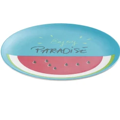 Assiette à dessert pastèque Enjoy Paradise en plastique|Gifi Sale