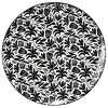 Assiette à dessert porcelaine motif feuillage noir blanc Ø19xH2cm|Gifi Best