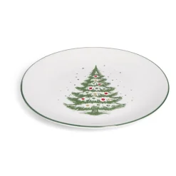Best Assiette à dessert porcelaine blanche motif sapin de Noël Ø19cm Vaisselle Et Accessoires De Table