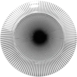 Assiette à dessert rayure noire et blanche|Gifi Discount