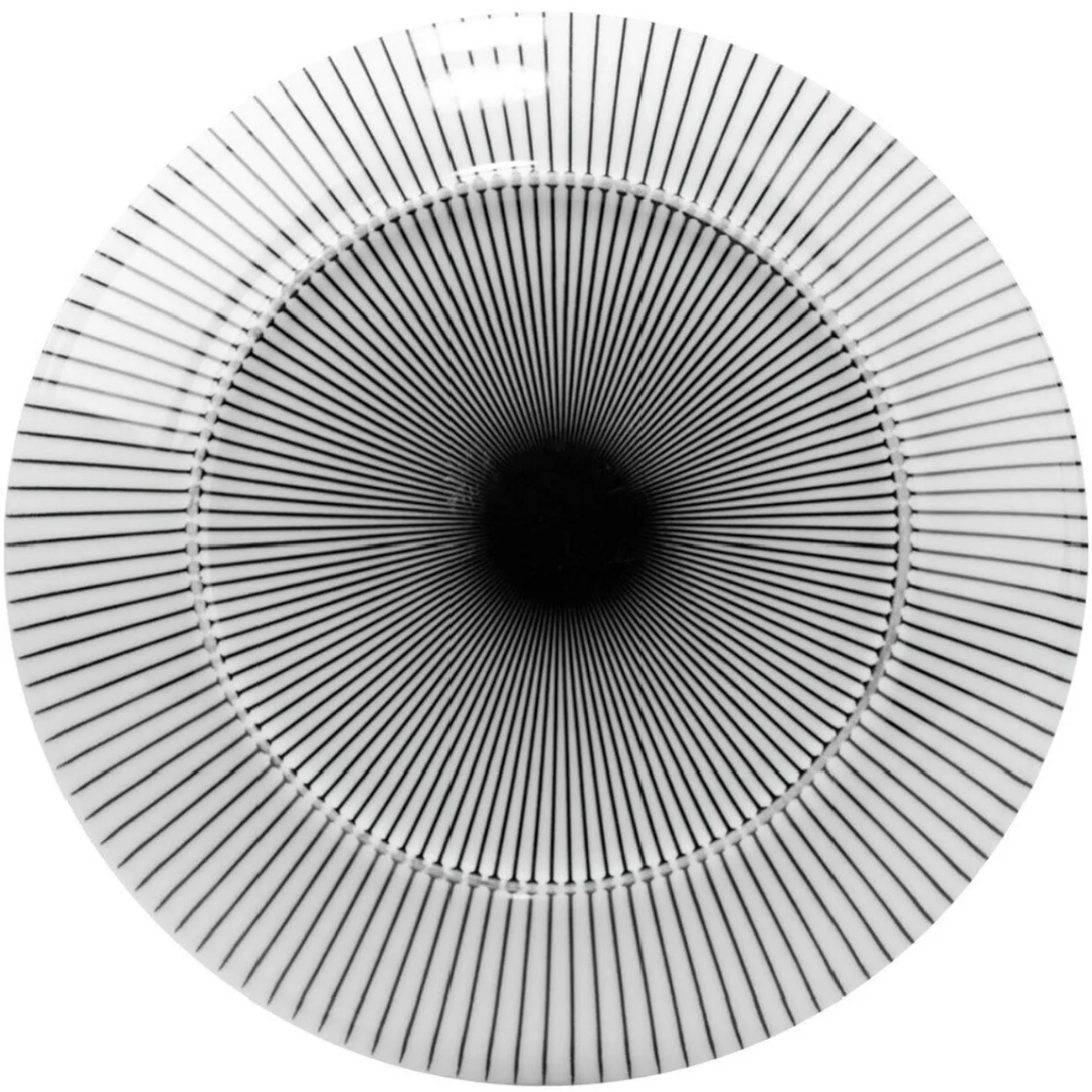 Assiette à dessert rayure noire et blanche|Gifi Discount