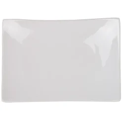 Assiette à dessert rectangulaire blanche incurvée|Gifi Best