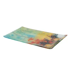 Assiette à dessert rectangulaire design épices|Gifi Outlet