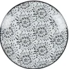Assiette à dessert ronde blanche et noire Sara|Gifi Sale