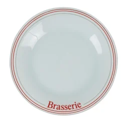 Assiette à dessert ronde blanche décor brasserie|Gifi Sale
