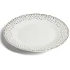 Assiette à dessert ronde Ø19cm porcelaine pois blanc et doré|Gifi Clearance