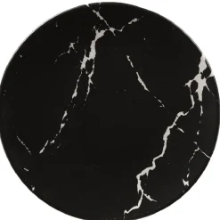 Assiette à dessert ronde décor marbre noir et blanc|Gifi Sale